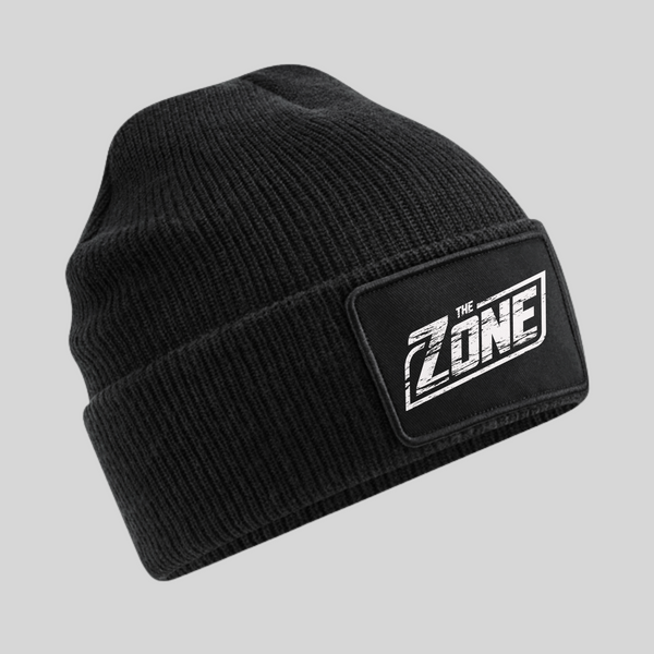 The Zone kötött sapka - Koptatott fehér logóval