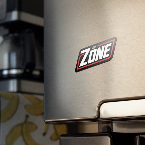 The Zone - Fehér logós hűtőmágnes