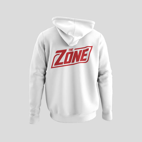 The Zone - Kapucnis pulcsi piros hát és mellkas logóval